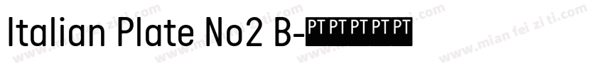 Italian Plate No2 B字体转换